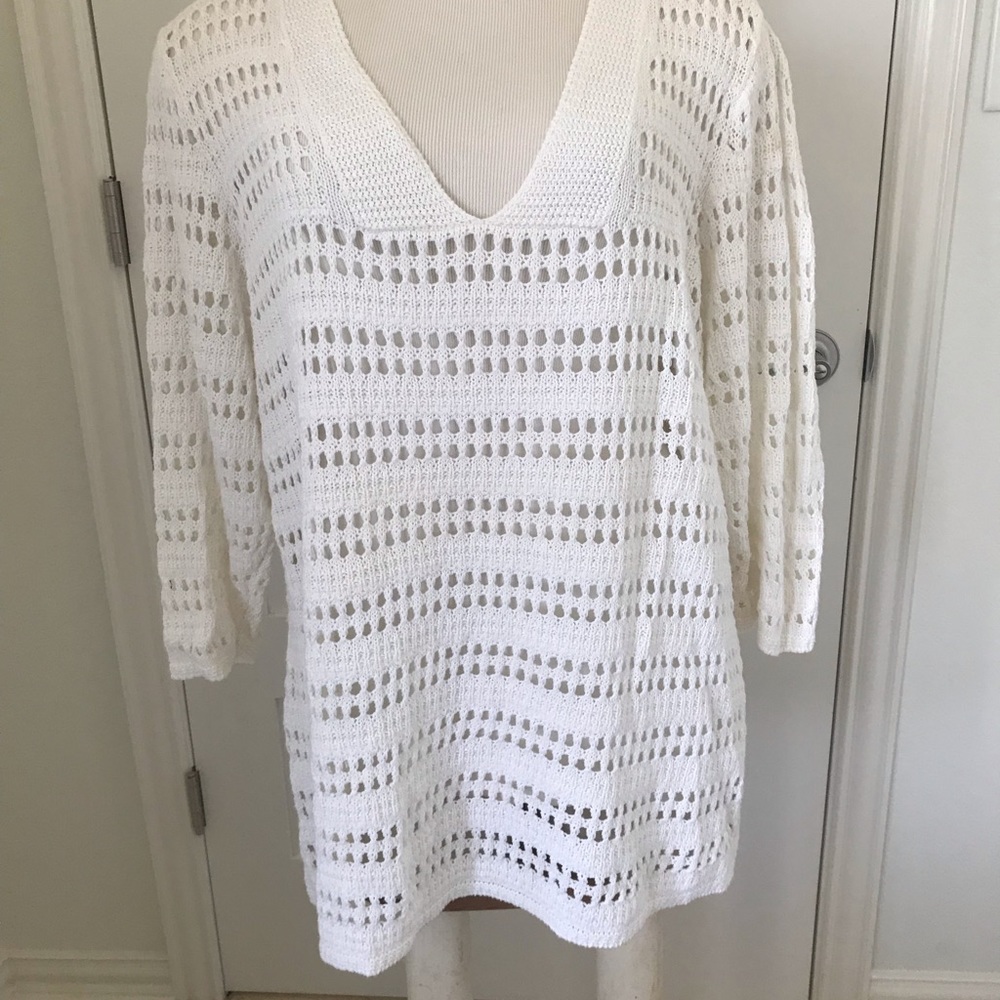 Chico’s Cream V - Neck  Sweater